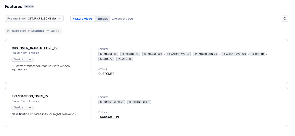 Example of Snowflake UI Example of Snowflake UI